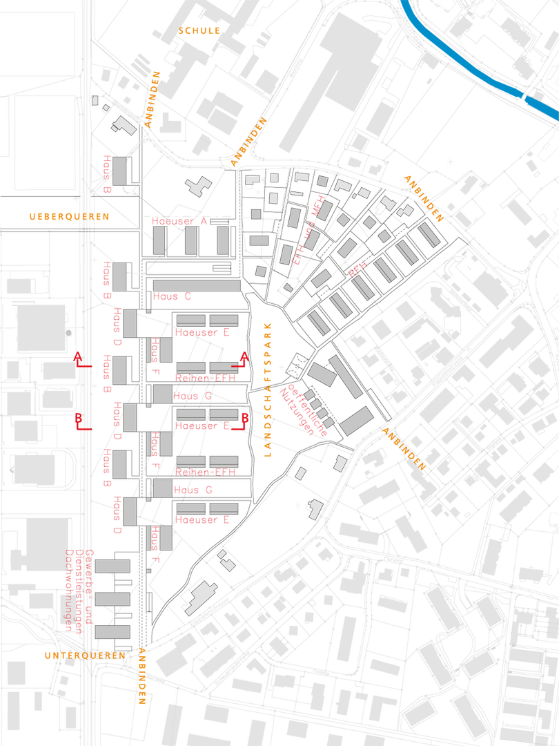 Landscape Park development Lyss, Kappelenstrasse-Beundengasse, Lyss