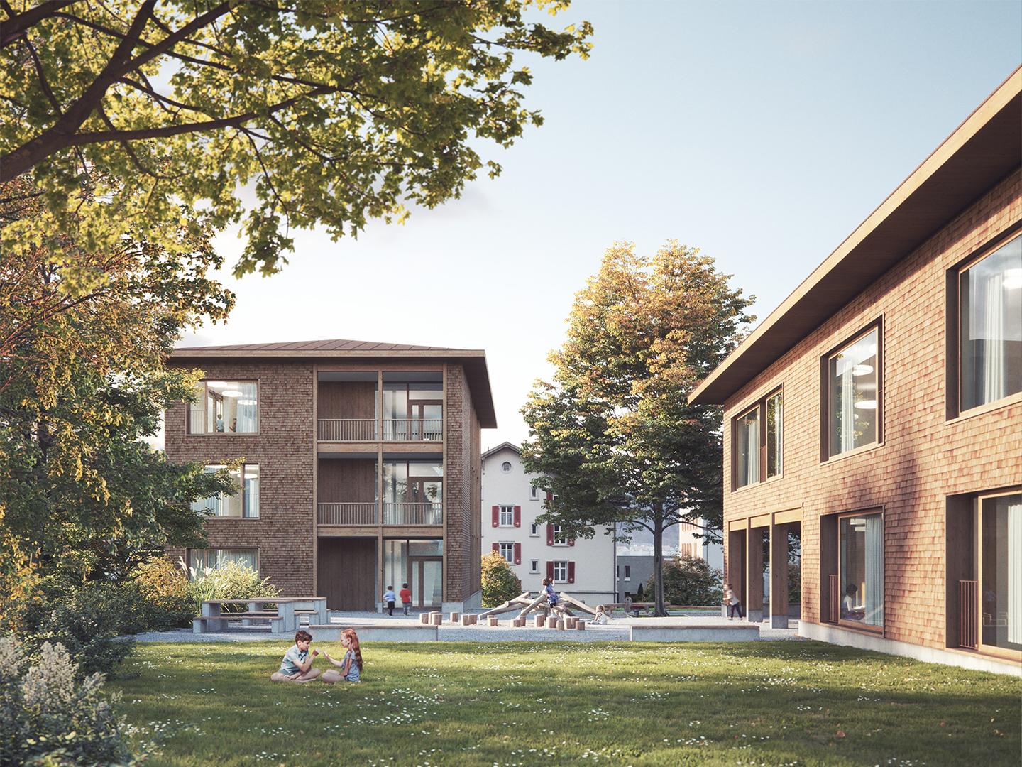 Triple kindergarten and day care, Iddastrasse 25, St. Gallen